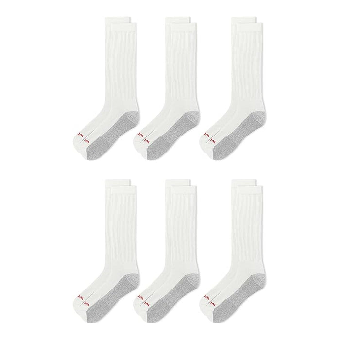 Wolverine Men's Cotton Comfort Steel Toe Crew Sock (6 Pack) Socks Wolverine