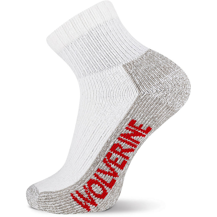 Wolverine Men's Steel Toe Cotton Quarter Sock 2-Pack Socks Wolverine White OS