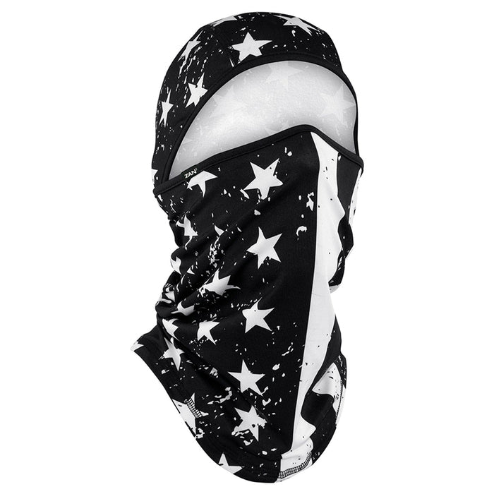 ZAN Headgear Convertible Balaclava Sportflex® UPF50+_Black/White Flag Gaiters & Masks Zan Headgear Flag OS