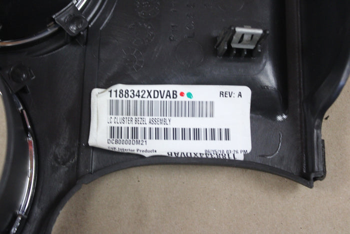 08-10 DODGE CHALLENGER OEM SPEEDOMETER GAUGE CLUSTER BEZEL DASH TRIM PANEL