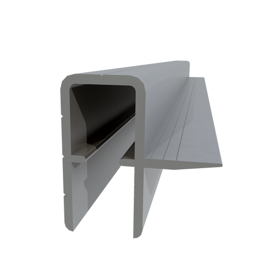 1/2" Aluminum Flush Lid Frame Extrusion, 10 Feet Length