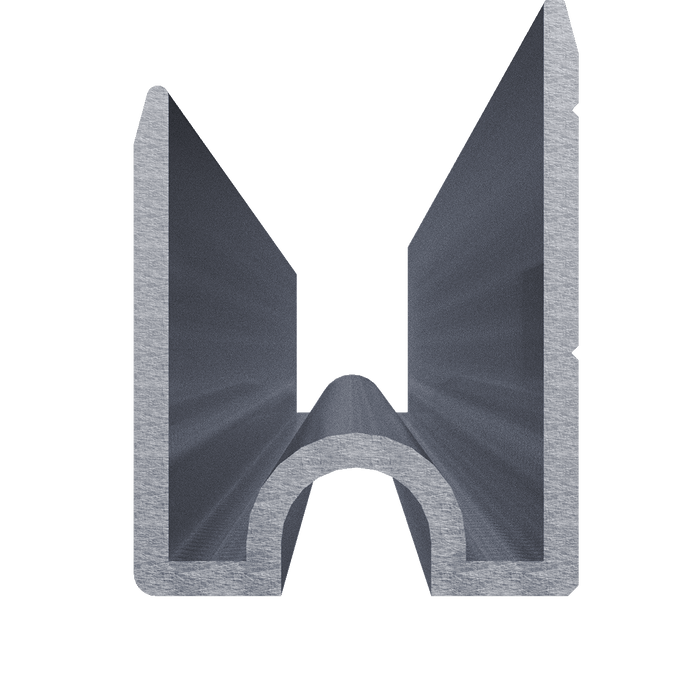 1/2-inch Aluminum Groove Extrusion, 10 Feet Length