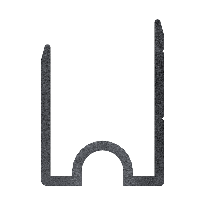 1/2-inch Aluminum Groove Extrusion, 10 Feet Length