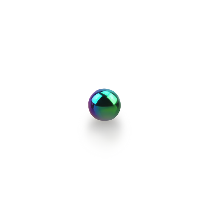 14g Anodized Surgical Steel Externally Threaded Ball 4mm / Surgical Steel / Rainbow Externally Threaded