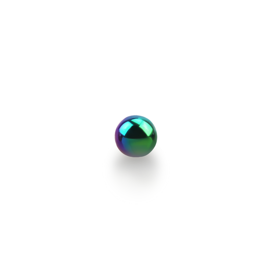 14g Anodized Surgical Steel Externally Threaded Ball 4mm / Surgical Steel / Rainbow Externally Threaded