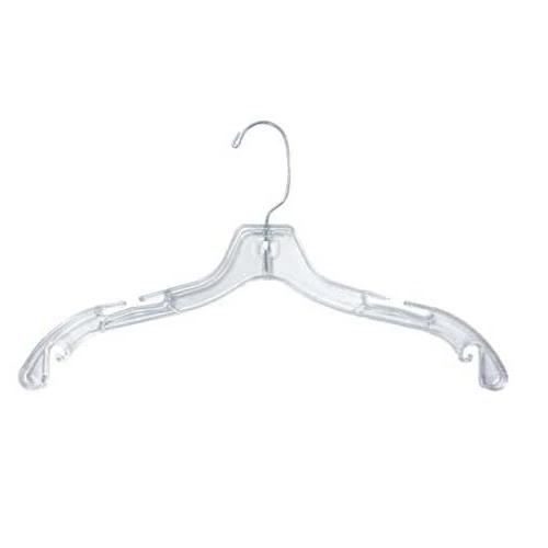 17" Clear Plastic Dress/Shirt Hangers (100/case)