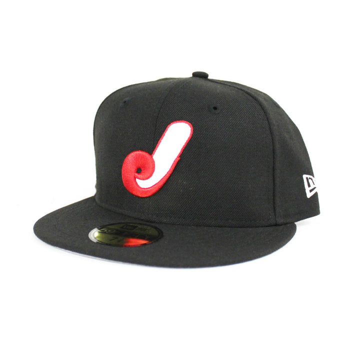 1987 Jacksonville Expos New Era 59Fifty Fitted Hats (Black Gray Under Brim)