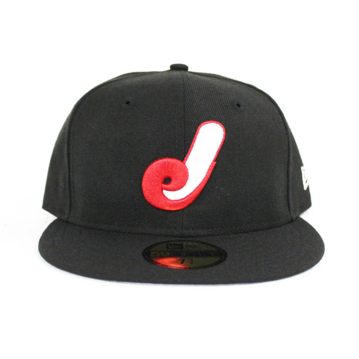 1987 Jacksonville Expos New Era 59Fifty Fitted Hats (Black Gray Under Brim)
