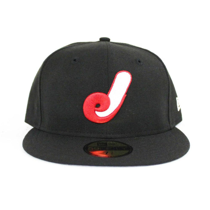 1987 Jacksonville Expos New Era 59Fifty Fitted Hats (Black Gray Under Brim)