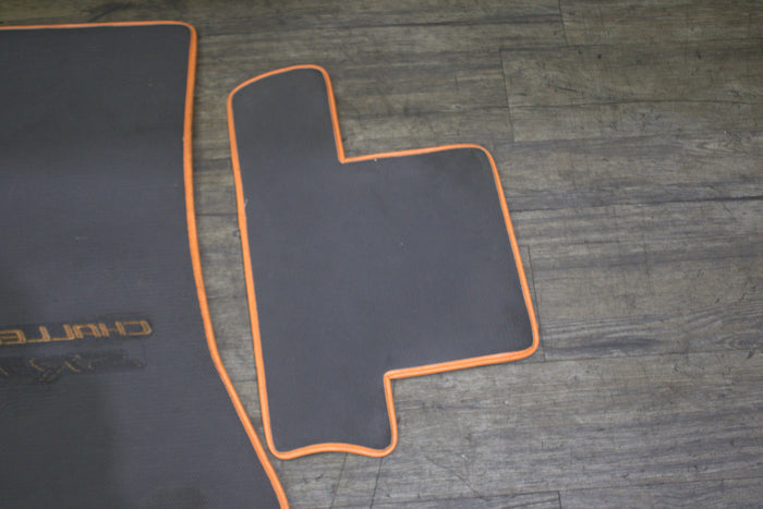 2008-2010 Dodge Challenger SRT8 Manual Orange Carpet Floor Mat Front Rear Set