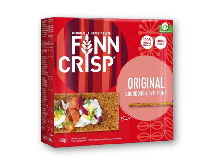 5 Packs of FINN CRISP Original Sourdough Rye Thins 200g (7.05 oz) – Authentic Finnish Wholegrain Rye Crispbread
