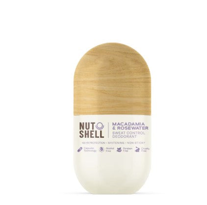 نات شيل رول اون 50مل بالمكاديميا وماء الورد - Nut shell Roll-On 50ml - Macadamia & Rose Water