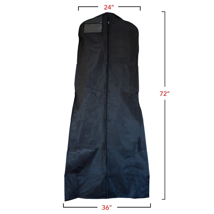 72" Gusset Bridal Garment Bag, Black Color