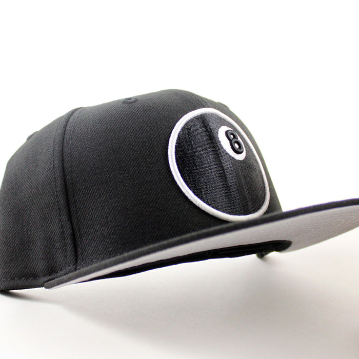 8 Ball New Era 59Fifty Fitted Hat (Black Gray Under Brim)