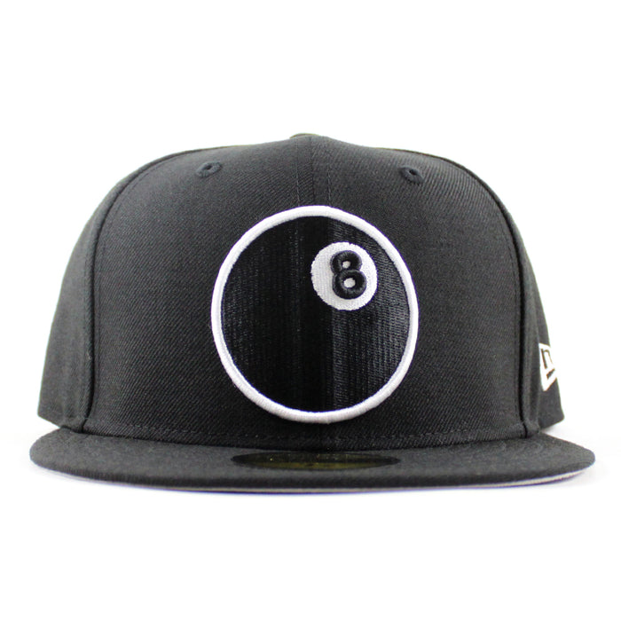 8 Ball New Era 59Fifty Fitted Hat (Black Gray Under Brim)