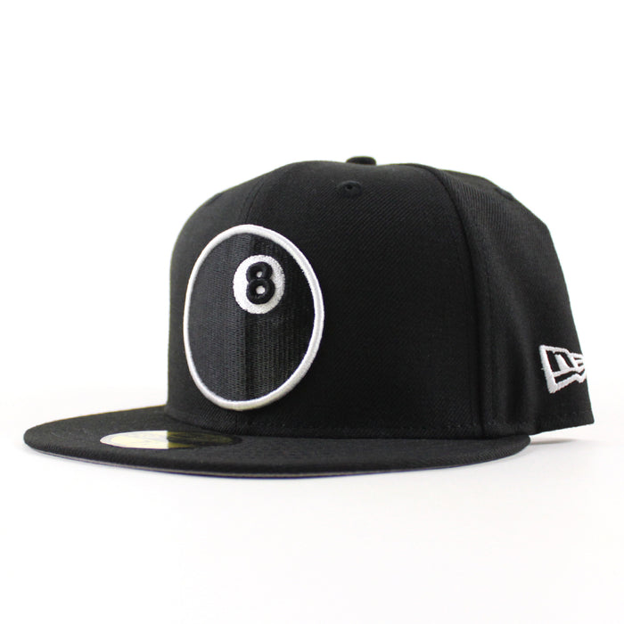 8 Ball New Era 59Fifty Fitted Hat (Black Gray Under Brim)