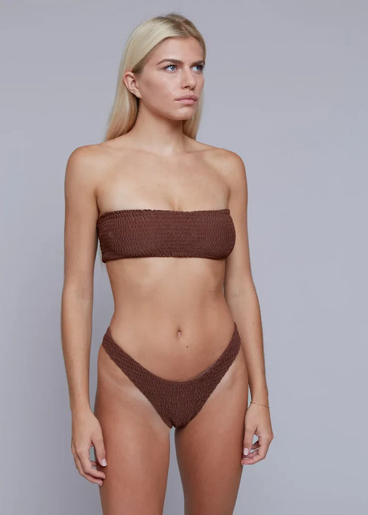 ACACIA Emerson Shirred Top (Rum)