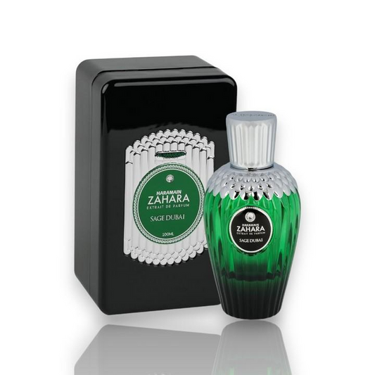 Al Haramain | Haramain Zahara | Sage Dubai | Extrait De Parfum | 100 ML - 3.4 oz Per Bottle | Unisex Fragrance Women | Bergamot - Verbana & Amber Notes