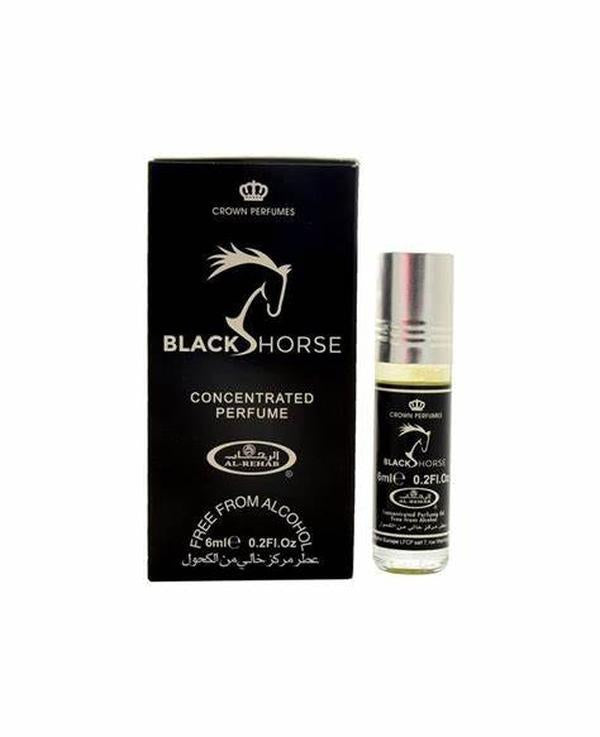 Al Rehab Black Horse – Men's Parfum Oil Roll-On 0.2 oz (6ml)