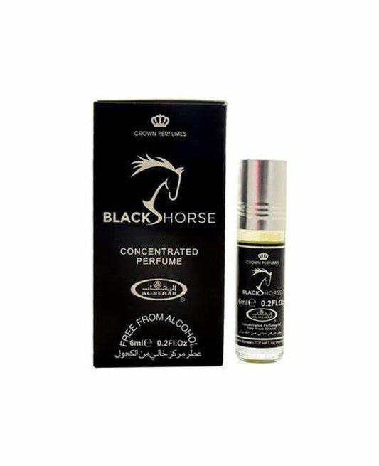Al Rehab Black Horse – Men's Parfum Oil Roll-On 0.2 oz (6ml)