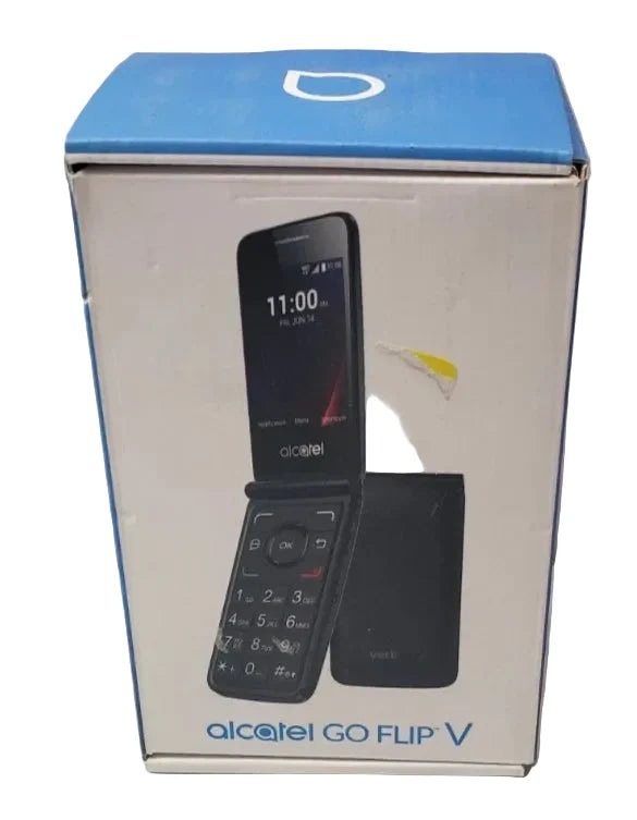 Alcatel 4051S 2.8 8GB Memory Verizon Prepaid LTE Flip Phone Black *New, Sealed