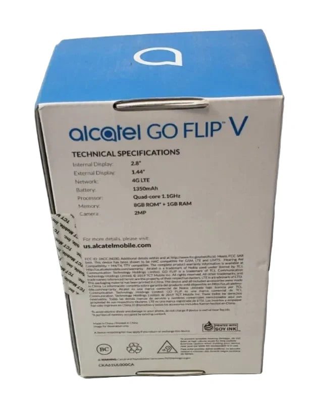 Alcatel 4051S 2.8 8GB Memory Verizon Prepaid LTE Flip Phone Black *New, Sealed