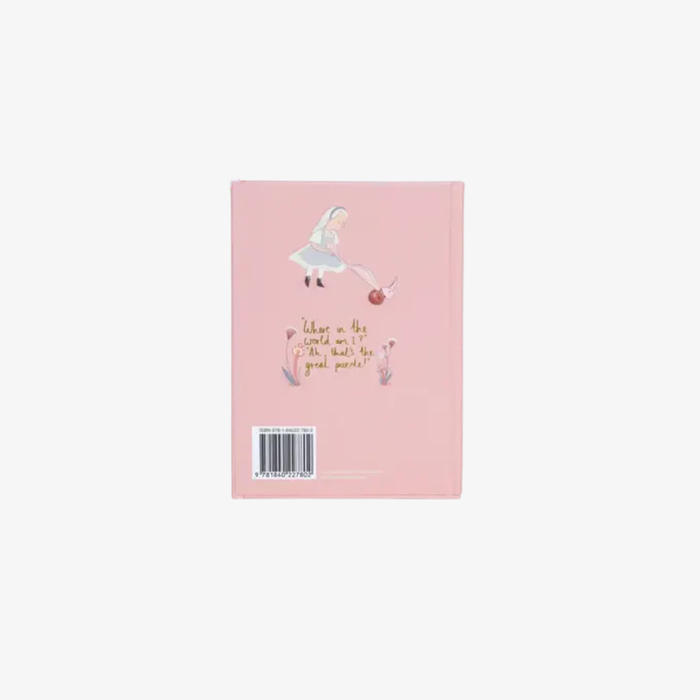 Pink book cover with a white illustration of a girl and text on a white background