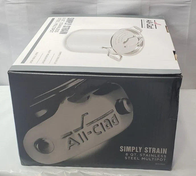 All-Clad Simply Strain Stainless-Steel 8 Qt Multipot with Lid *New, Open Box