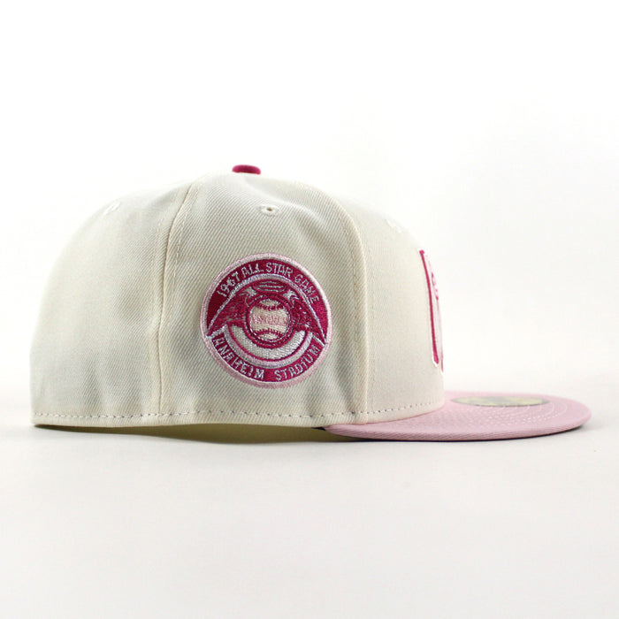 Anaheim Angels 1967 All Star Game New Era 59Fifty Fitted Hat (Chrome White Pink Gray Under Brim)
