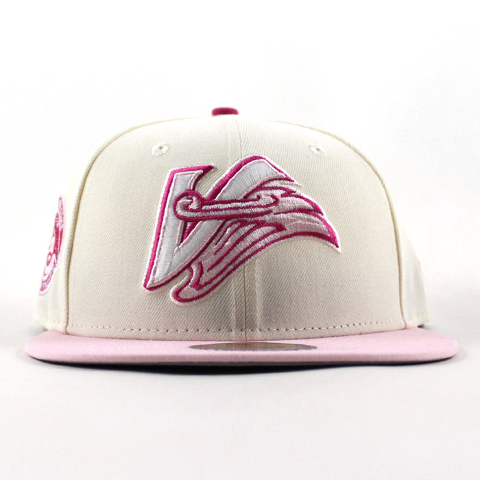 Anaheim Angels 1967 All Star Game New Era 59Fifty Fitted Hat (Chrome White Pink Gray Under Brim)