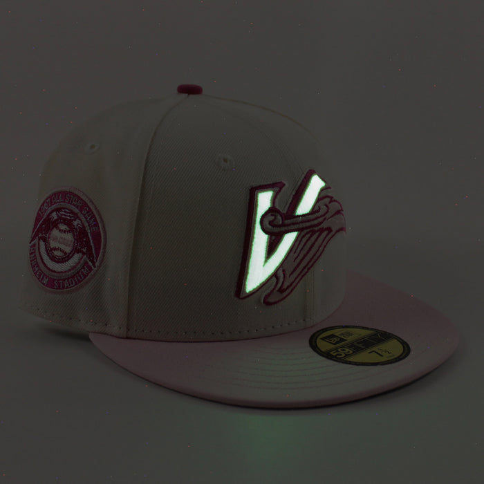 Anaheim Angels 1967 All Star Game New Era 59Fifty Fitted Hat (Chrome White Pink Gray Under Brim)