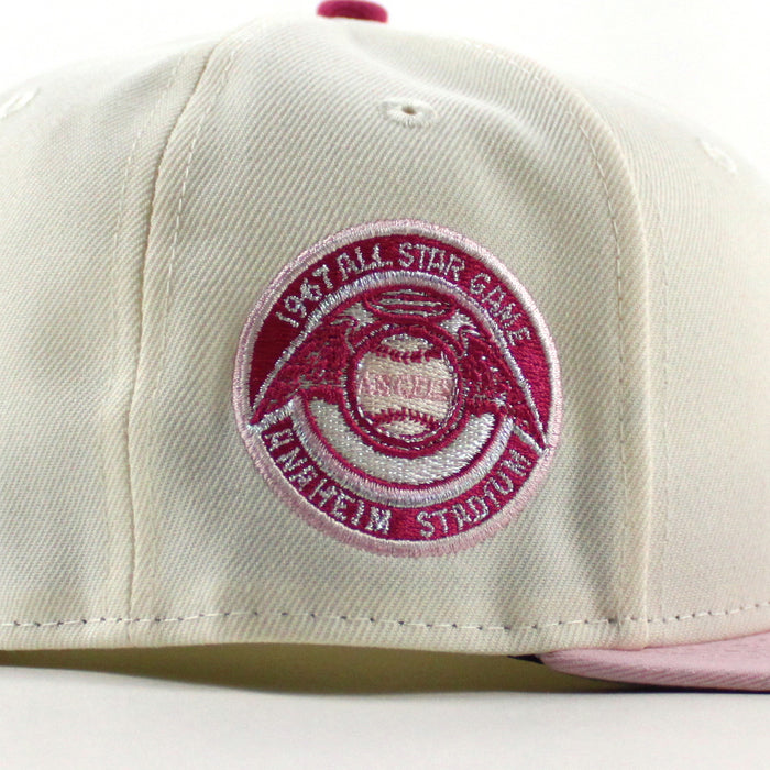 Anaheim Angels 1967 All Star Game New Era 59Fifty Fitted Hat (Chrome White Pink Gray Under Brim)