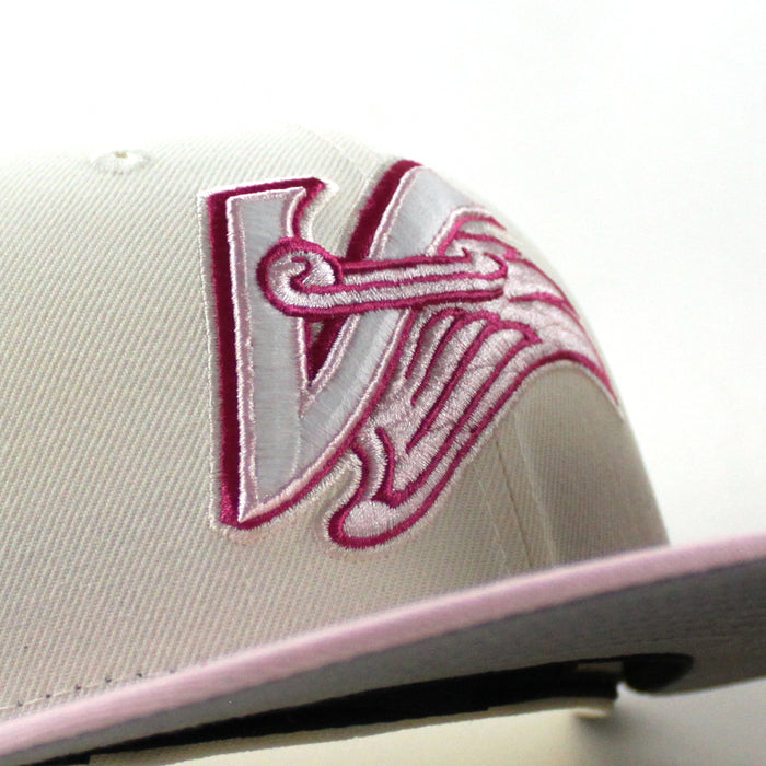 Anaheim Angels 1967 All Star Game New Era 59Fifty Fitted Hat (Chrome White Pink Gray Under Brim)