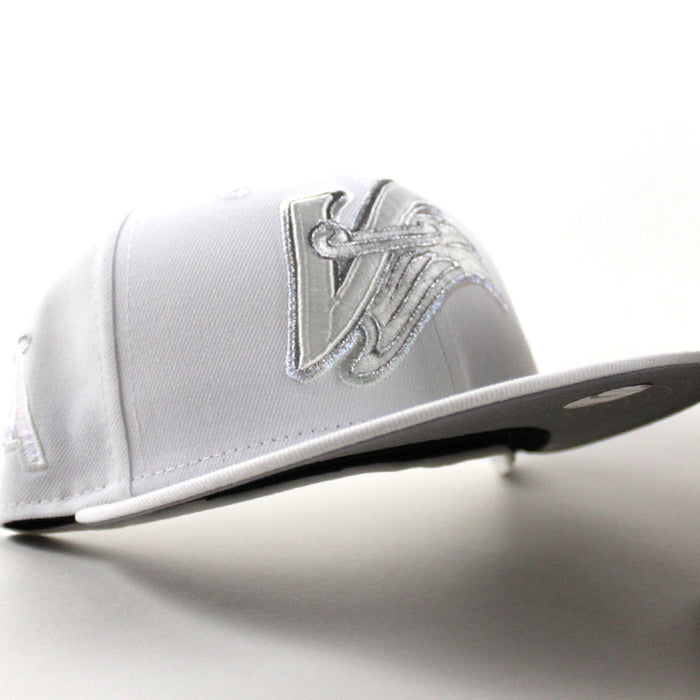 Anaheim Angels Angels Patch New Era 59Fifty Fitted Hat (Optic White Gray Under Brim)