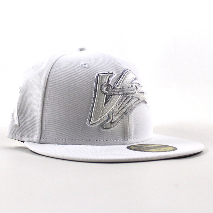 Anaheim Angels Angels Patch New Era 59Fifty Fitted Hat (Optic White Gray Under Brim)