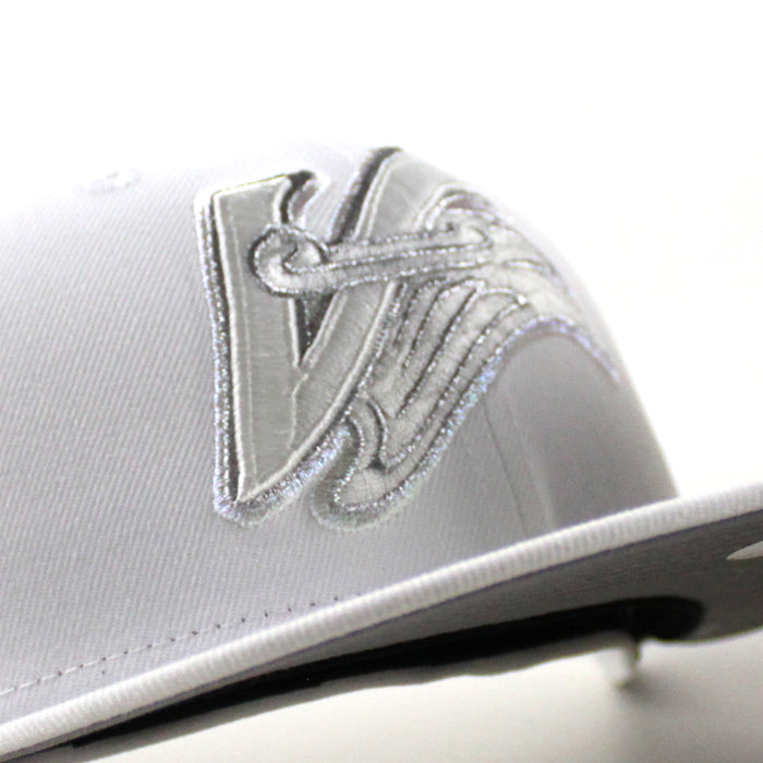 Anaheim Angels Angels Patch New Era 59Fifty Fitted Hat (Optic White Gray Under Brim)