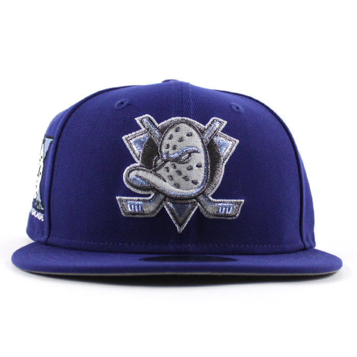 Anaheim Ducks A Mighty Decade New Era 59Fifty Fitted Hat (Royal Blue Gray Under brim)