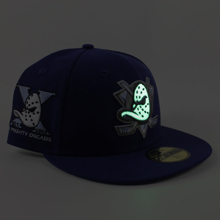 Anaheim Ducks A Mighty Decade New Era 59Fifty Fitted Hat (Royal Blue Gray Under brim)