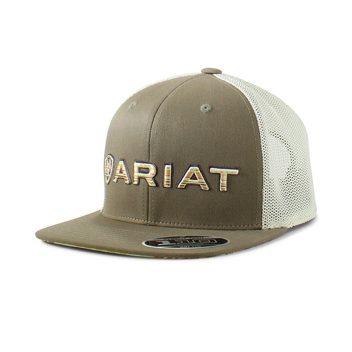 Ariat Flat Bill Logo Mesh Snapback Cap Hats & Caps Ariat Dark Green OS