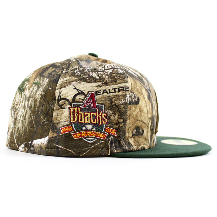 Arizona Diamondbacks 10TH ANNIVERSARY New Era 59Fifty Fitted Hat (Real Tree Camo Cilantro Green Green Under Brim)