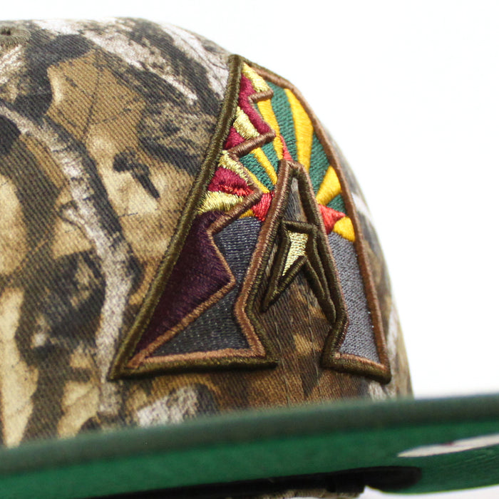 Arizona Diamondbacks 10TH ANNIVERSARY New Era 59Fifty Fitted Hat (Real Tree Camo Cilantro Green Green Under Brim)