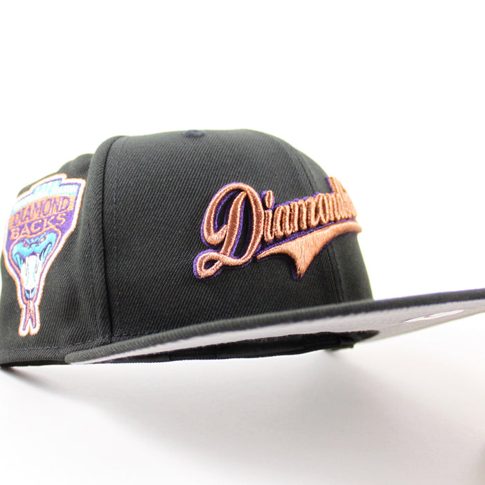 Arizona Diamondbacks 1998 Inaugural Season New Era 59Fifty Fitted Hat (BLACK Gray Under Brim)