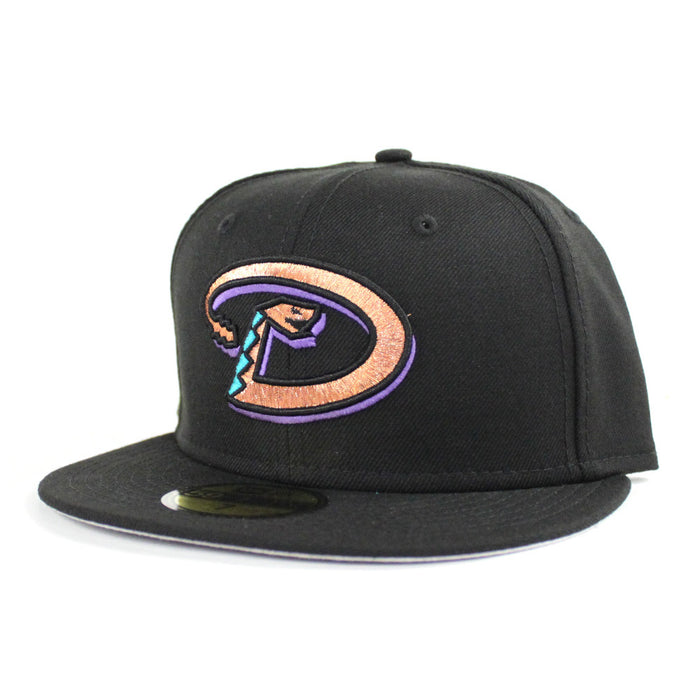 Arizona Diamondbacks New Era 59Fifty Fitted Hat (Black Retro 2001 Gray Under Brim)
