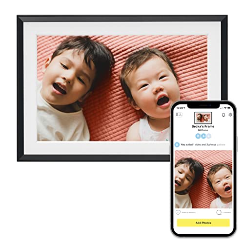 Aura Carver Mat WiFi Picture Frame Gravel *New