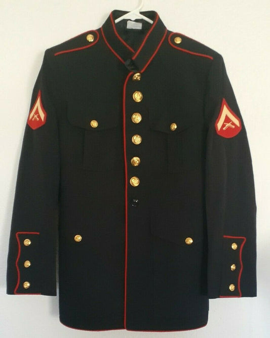Authentic 34R 1958 USMC Dress Blue Jacket