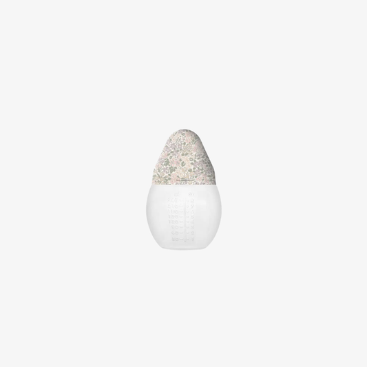 baby bottle with flower lid