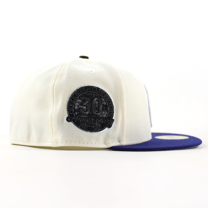 Baltimore Orioles 30th Anniversary 59Fifty New Era Fitted Hat (Chrome White Dark Royal Blue Gray Under Brim)