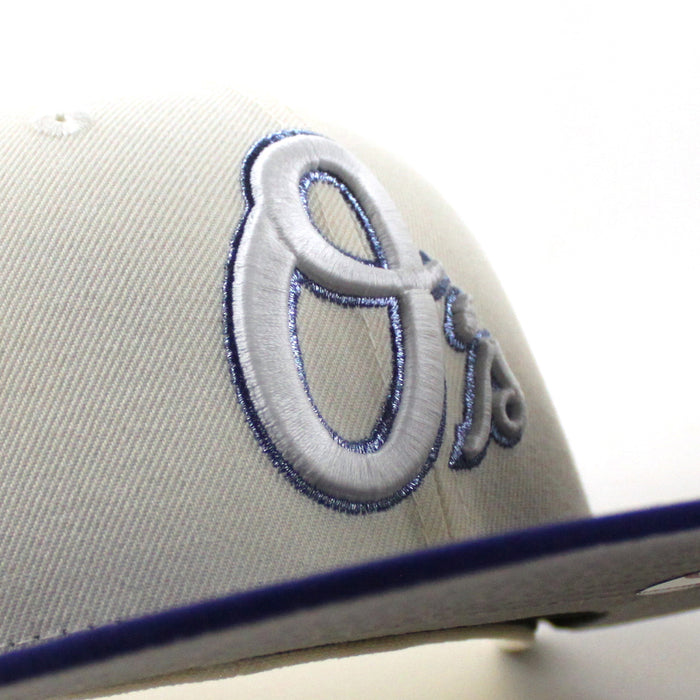 Baltimore Orioles 30th Anniversary 59Fifty New Era Fitted Hat (Chrome White Dark Royal Blue Gray Under Brim)