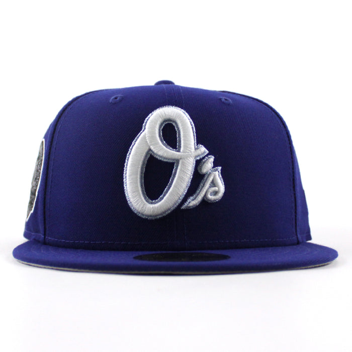 Baltimore Orioles 30th Anniversary 59Fifty New Era Fitted Hat (Dark Royal Blue Gray Under Brim)