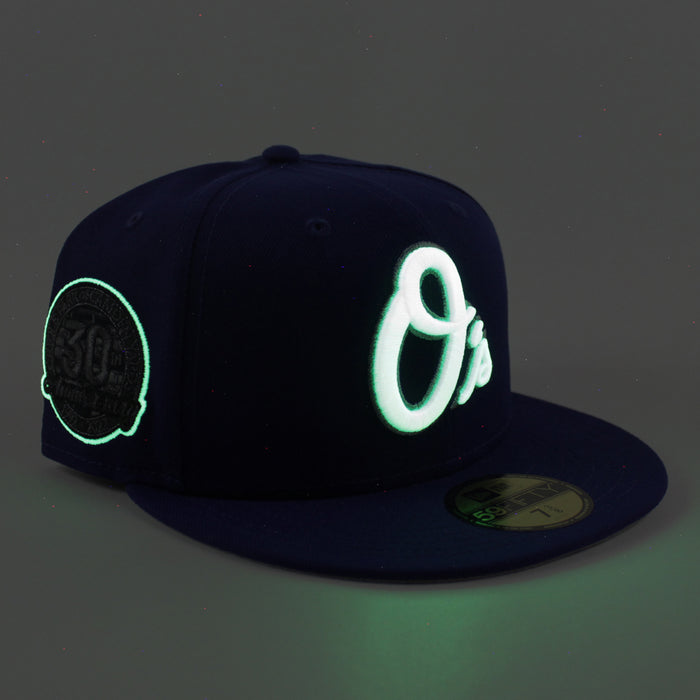 Baltimore Orioles 30th Anniversary 59Fifty New Era Fitted Hat (Dark Royal Blue Gray Under Brim)